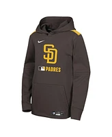 Nike Big Boys and Girls Brown San Diego Padres Authentic Collection Performance Pullover Hoodie