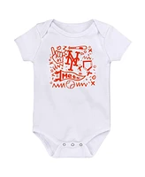 Outerstuff Newborn New York Mets Batter Up Bodysuit 3-Pack