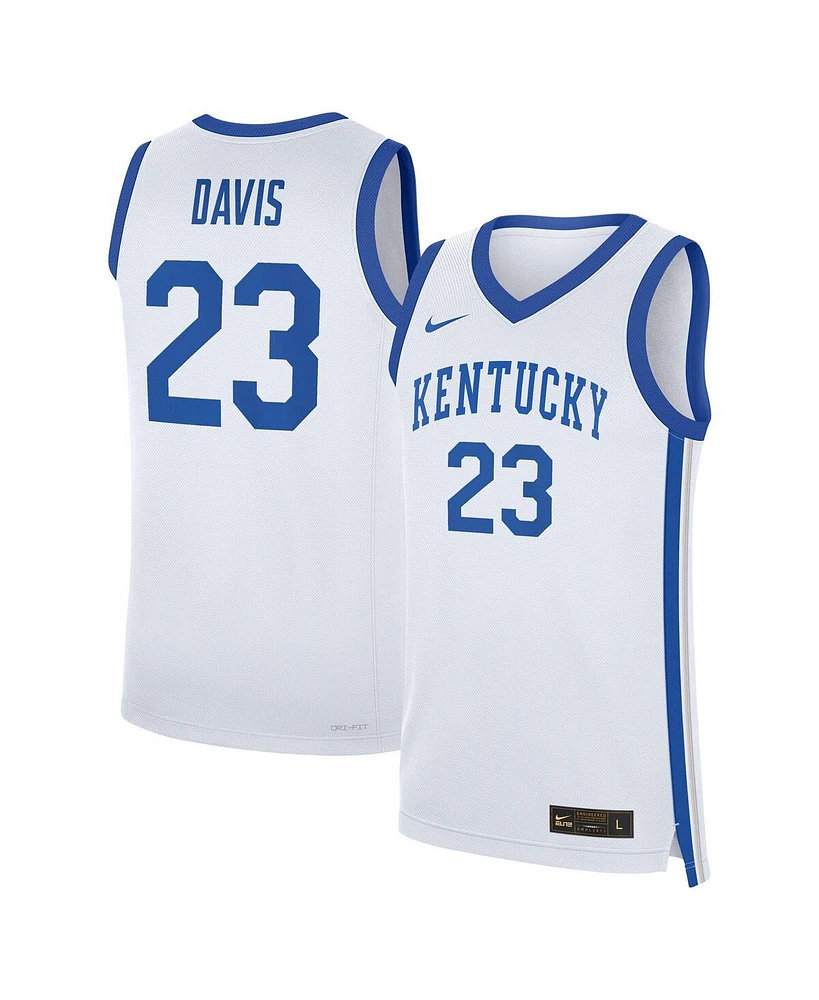 Nike Men's Anthony Davis White Kentucky Wildcats Performance Replica Basketball Jersey