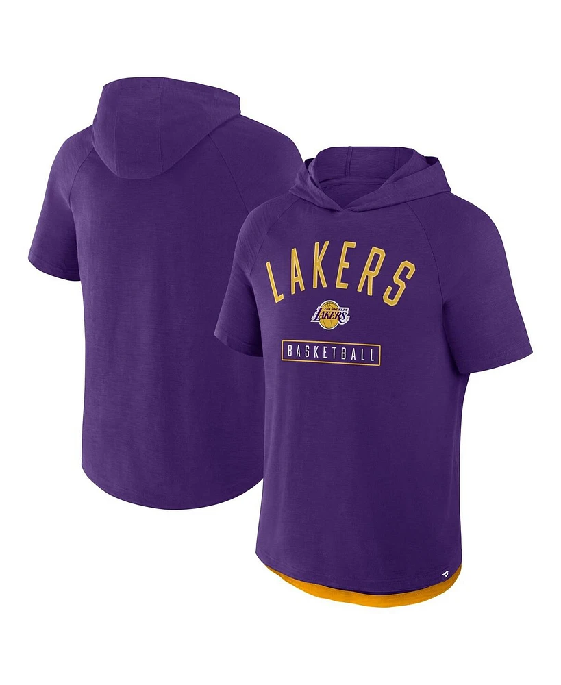 Fanatics Men's Purple Los Angeles Lakers Pass Legend Hooded T-Shirt