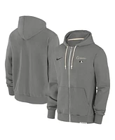Nike Men's Charcoal St. Louis Cardinals Authentic Collection Travel Performance Full-Zip Hoodie