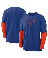 Nike Men's Royal/Orange New York Mets Authentic Collection Player Lightweight Performance Long Sleeve T-Shirt