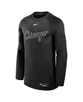 Nike Men's Black Chicago White Sox Authentic Collection Game Time Raglan Performance Long Sleeve T-Shirt