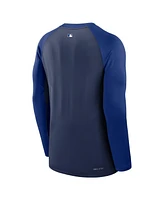 Nike Men's Navy/Royal Toronto Blue Jays Authentic Collection Game Time Raglan Performance Long Sleeve T-Shirt