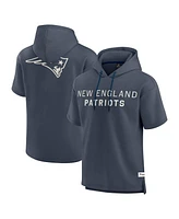 Fanatics Men's Navy New England Patriots Elements Future Ground Lettering Short Sleeve Pullover Hoodie