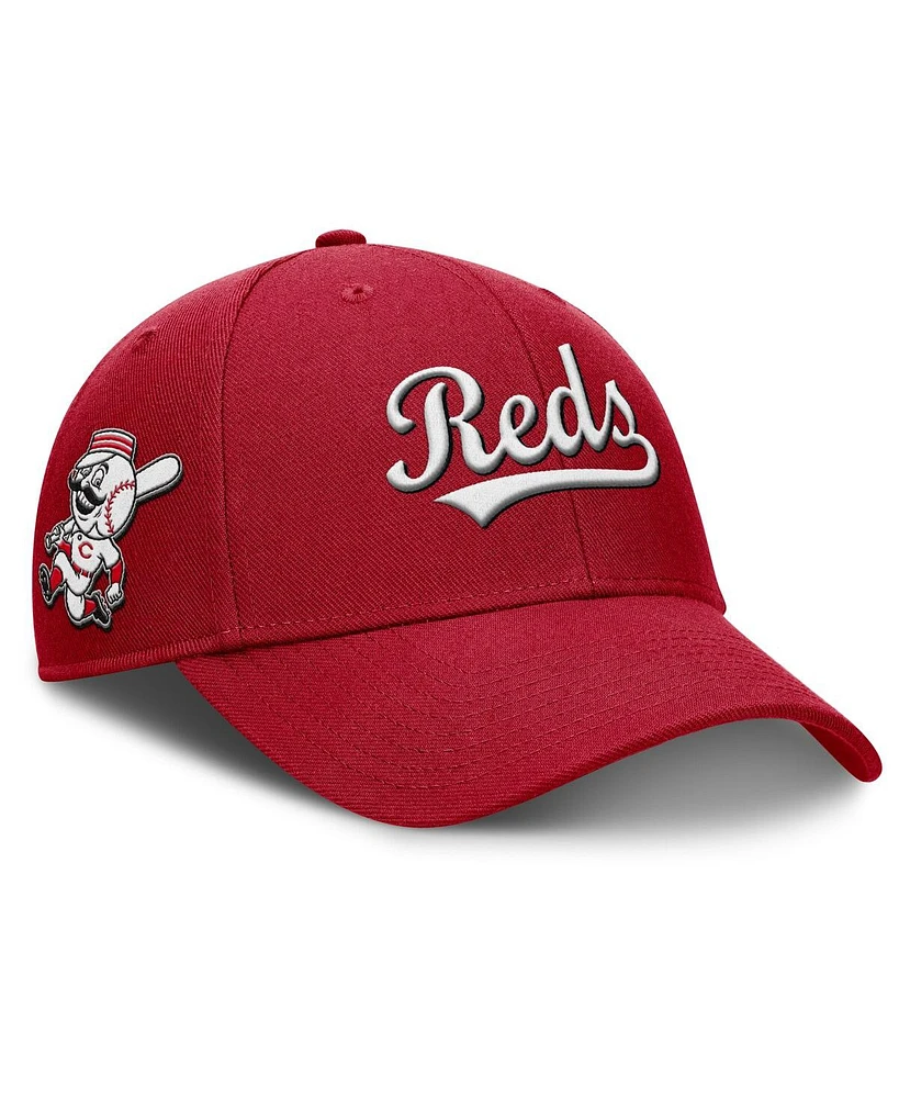 Nike Men's Red Cincinnati Reds Rise Gaberdine Adjustable Hat