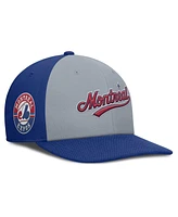 Nike Men's Gray/Blue Montreal Expos Cooperstown Collection Pro Performance Snapback Hat