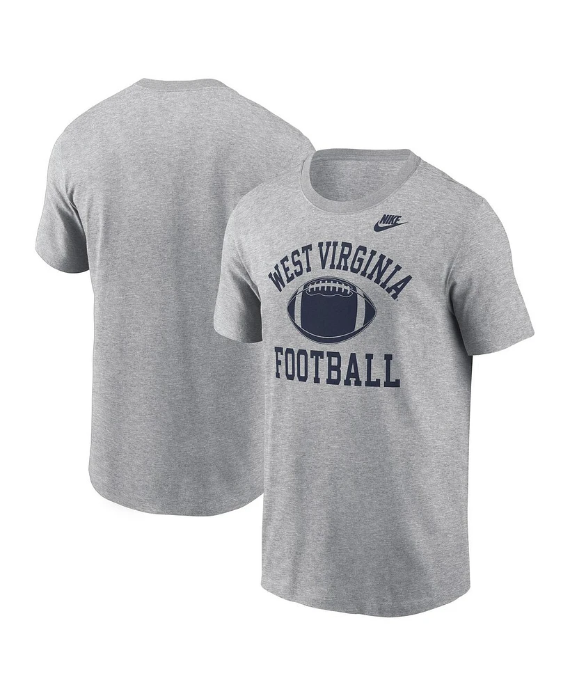 Nike Men's Heather Gray West Virginia Mountaineers Legacy Football Icon T-Shirt