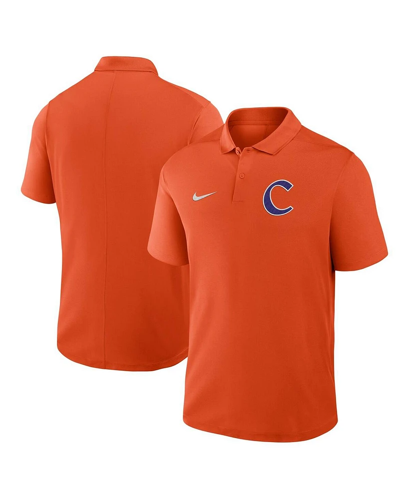Nike Men's Orange Clemson Tigers Baseball Logo Victory Performance Polo Shirt