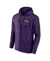 Fanatics Men's Heather Purple Baltimore Ravens Gains Full-Zip Hoodie