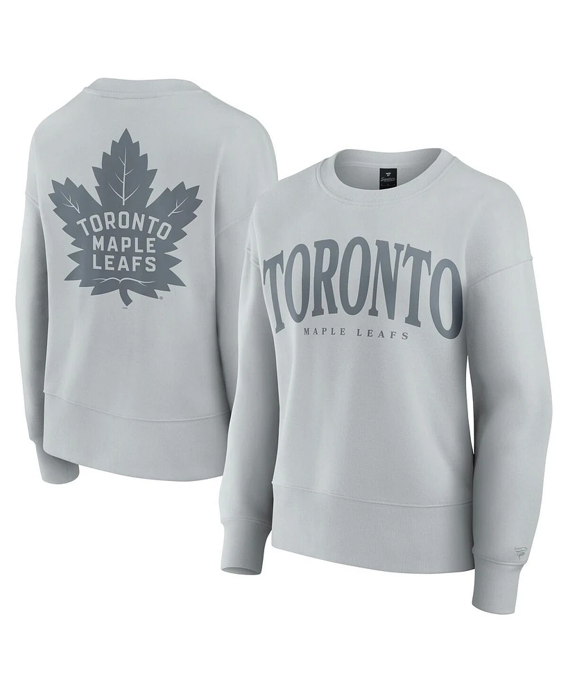 Fanatics Women's Gray Toronto Maple Leaves Elements Flow Pullover Sweatshirt
