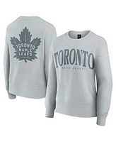 Fanatics Women's Gray Toronto Maple Leaves Elements Flow Pullover Sweatshirt