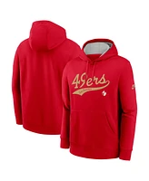 Nike Men's Scarlet San Francisco 49ers Rewind Club Logo Pullover Hoodie