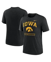 Nike Men's Black Iowa Hawkeyes Arch Over Logo Tri-Blend T-Shirt