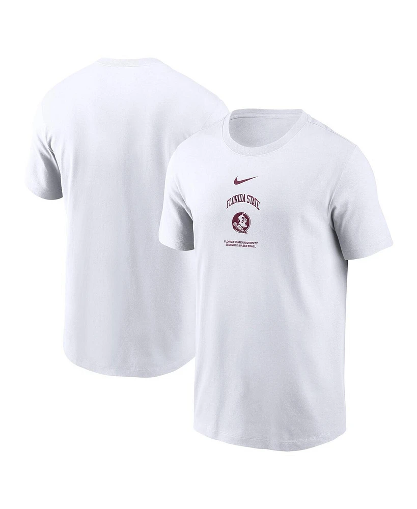 Nike Men's White Florida State Seminoles On-Court Basketball T-Shirt