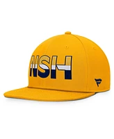 Fanatics Men's Gold Nashville Predators Authentic Pro Rink Snapback Hat