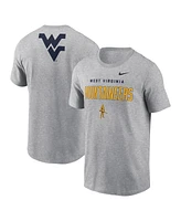 Nike Men's Heather Gray West Virginia Mountaineers Campus 2-Hit Primary Mascot T-Shirt