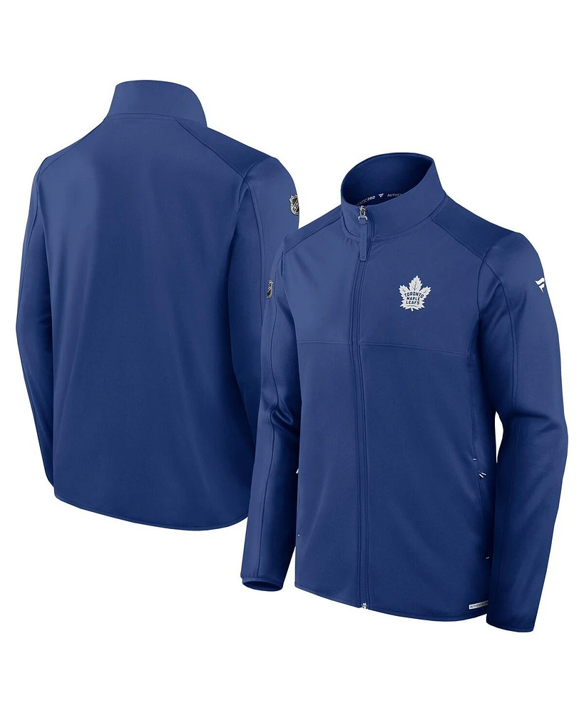 Fanatics Men's Blue Toronto Maple Leaf's Authentic Pro Rink Fleece Full-Zip Jacket