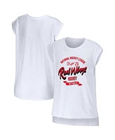 Wear by Erin Andrews Women's White Detroit Red Wings Domestic Tank Top