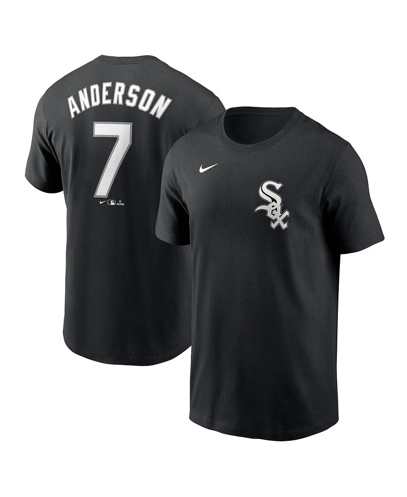 Nike Men's Tim Anderson Black Chicago White Sox Fuse Name Number T-Shirt