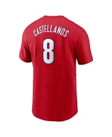 Nike Men's Nick Castellanos Red Philadelphia Phillies Fuse Name Number T-Shirt