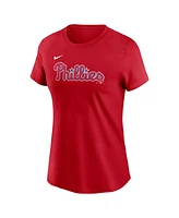 Nike Women's Trea Turner Red Philadelphia Phillies Fuse Name Number T-Shirt