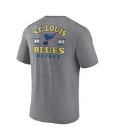 Fanatics Men's Heather Gray St. Louis Blues Winger Tri-Blend T-Shirt