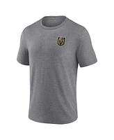 Fanatics Men's Heather Gray Vegas Golden Knights Winger Tri-Blend T-Shirt
