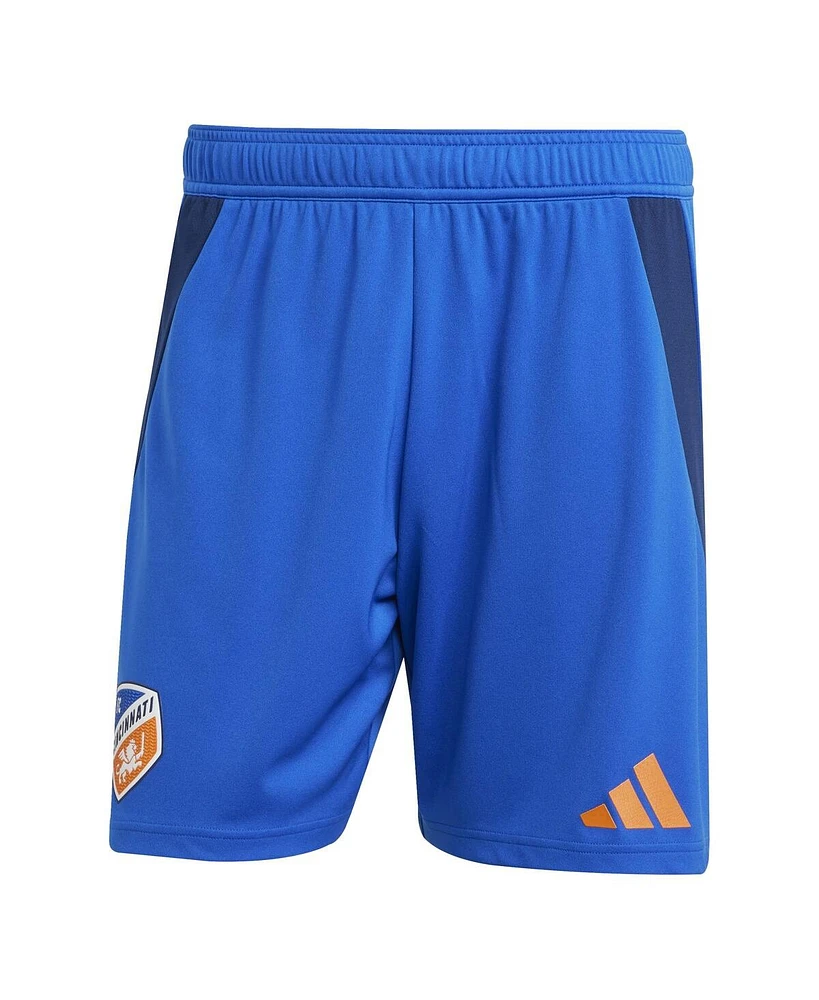 Adidas Men's Blue Fc Cincinnati Home 2025 Orange and Legacy Kit Authentic Shorts