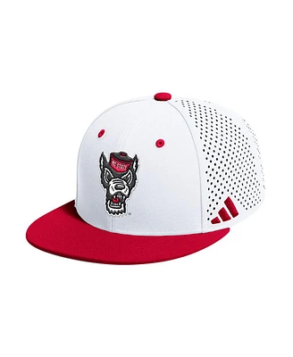 Adidas Men's White Nc State Wolfpack On-Field Fitted Baseball Hat