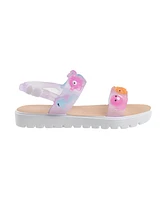 Bebe Toddler Girls glitter Straps and Charms Sandals