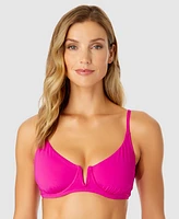 Anne Cole Women's V-Wire Elongated Underwire Bikini Top