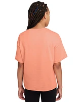 Nike Big Girls Sportswear Essential Cotton Swoosh Logo T-Shirt
