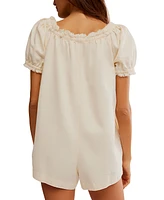 Free People Women's Daisy Denim Babydoll Romper