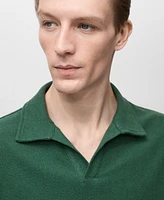 Mango Men's Cotton-Blend Polo Shirt