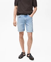 Mango Men's Slim-Fit Denim Bermuda Shorts