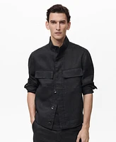 Mango Men's Slim-Fit Linen Overshirt