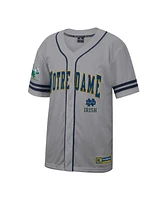 Colosseum Men's Gray Notre Dame Fighting Irish Free Spirited Baseball Jersey