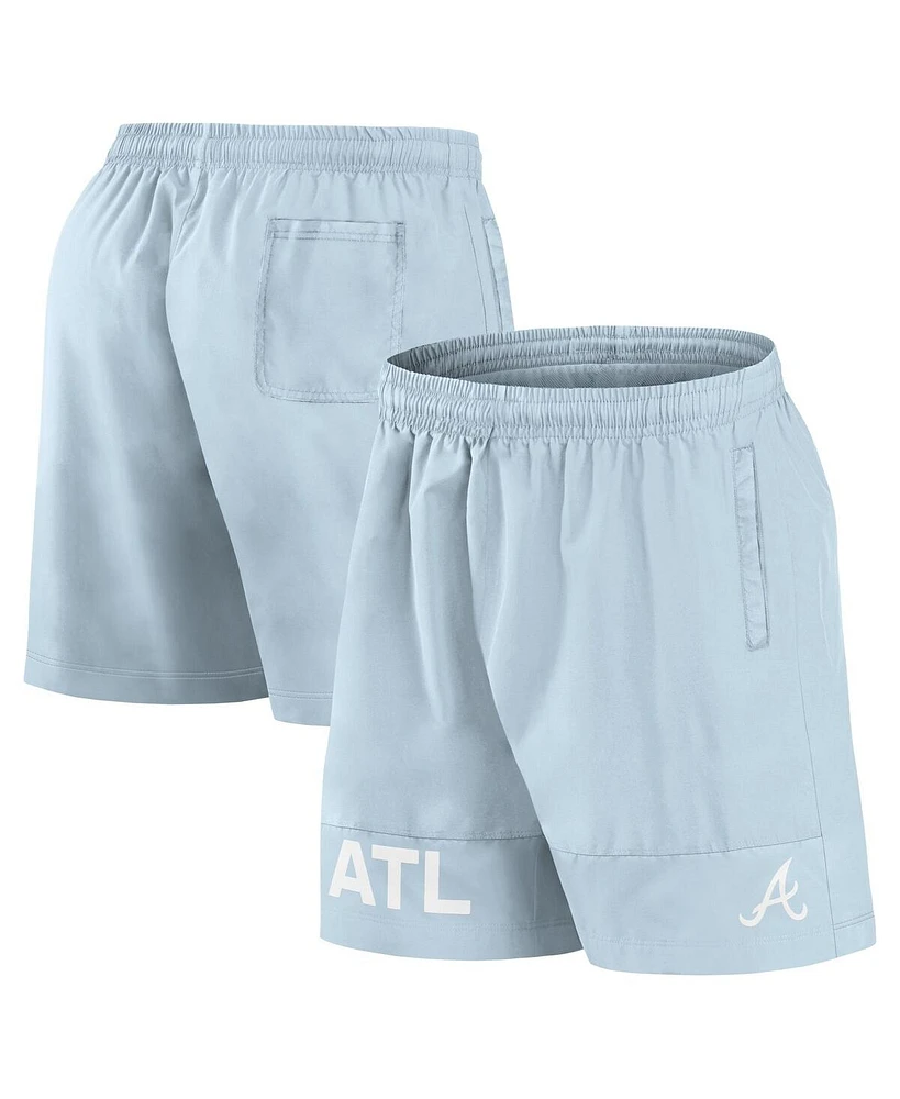 Fanatics Men's Light Blue Atlanta Braves Elements Swim Shorts