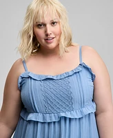 And Now This Trendy Plus Ruffle-Trim Maxi Dress, Exclusively at Macy's