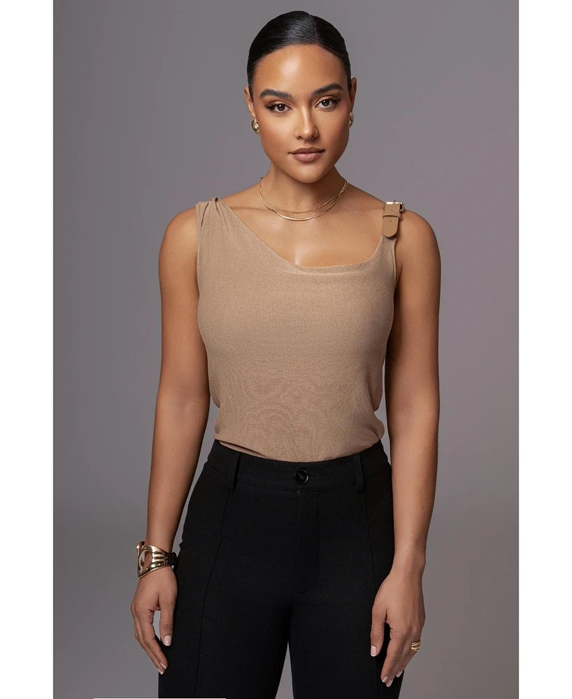 Jluxlabel Women's Shanti Faux Buckle Top