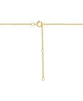 Lab-Created Emerald (5/8 ct. t.w.) & Lab-Created White Sapphire (1/2 ct. t.w.) Pendant Necklace in 14k Yellow Gold-Plated Sterling Silver, 16" + 2" ex
