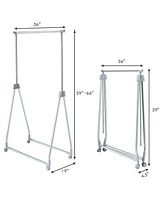 Clothes Drying Rack, Extendable Foldable Heavy Duty Clothing Rack with Hanging Rod