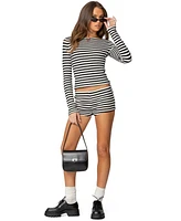 Edikted Women's Hali Striped Knit Top