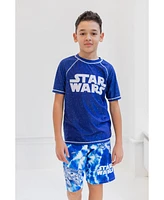 Star Wars Boys Rash Guard and Swim Trunks Outfit Set