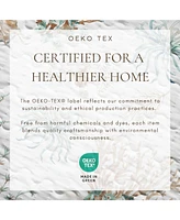 Linery & Co. Cotton Stitched Reversible Coastal 3 Piece Quilt and Sham Set