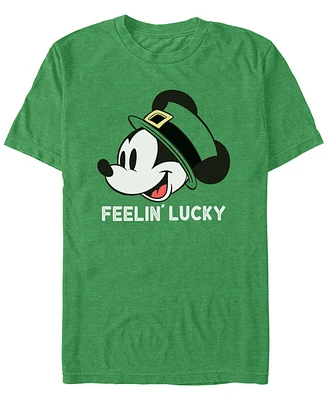 Mickey Classic Men's Dny Feelin Lucky Short Sleeve T-Shirt