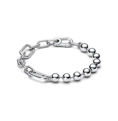 Pandora Sterling Silver Sparkling Bead Link Chain Bracelet