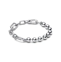 Pandora Sterling Silver Sparkling Bead Link Chain Bracelet