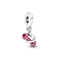 Pandora Sterling Silver Dumbbell Heart Dangle Charms